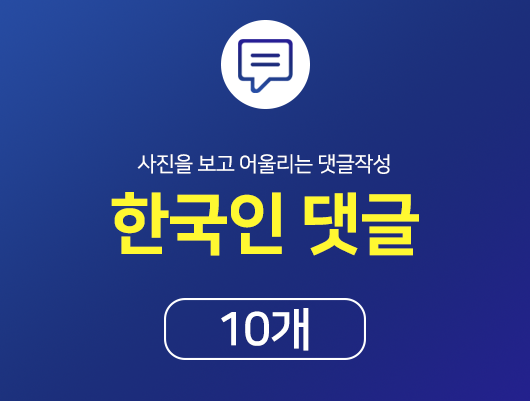 한국인 인스타 댓글 늘리기 - 10개